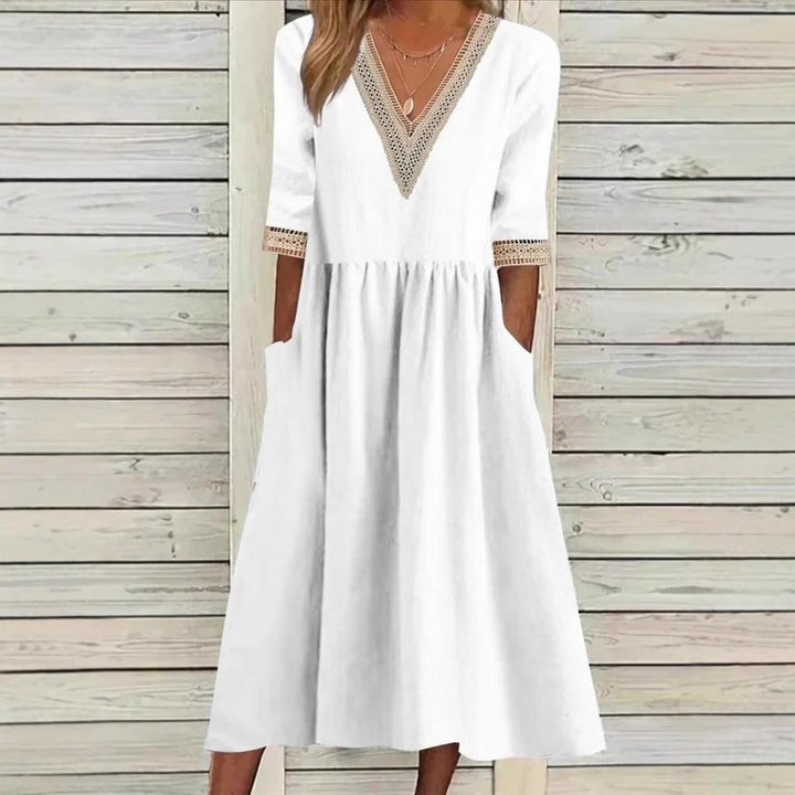 Aleda™ | Collar Mid-Length Dress