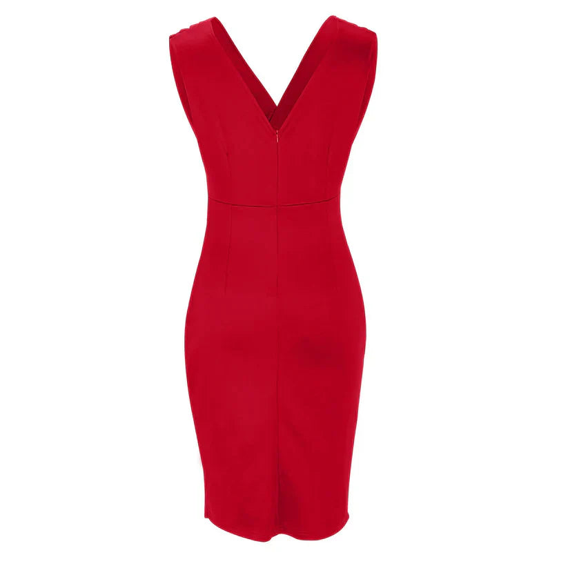 Moana | Pleated V-Neck Dress