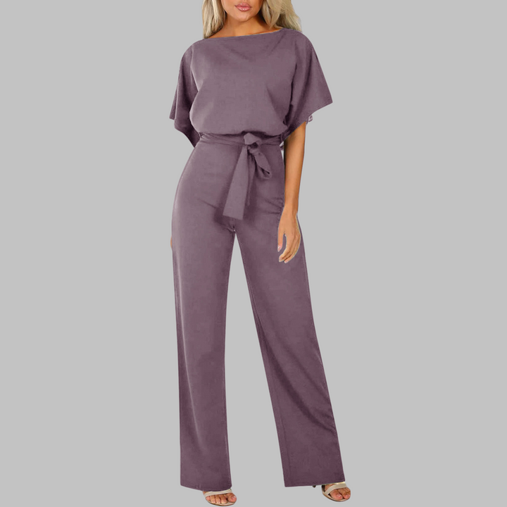 Stella | Women's Batwing Sleeve Tie Waist Wide Leg Jumpsuit