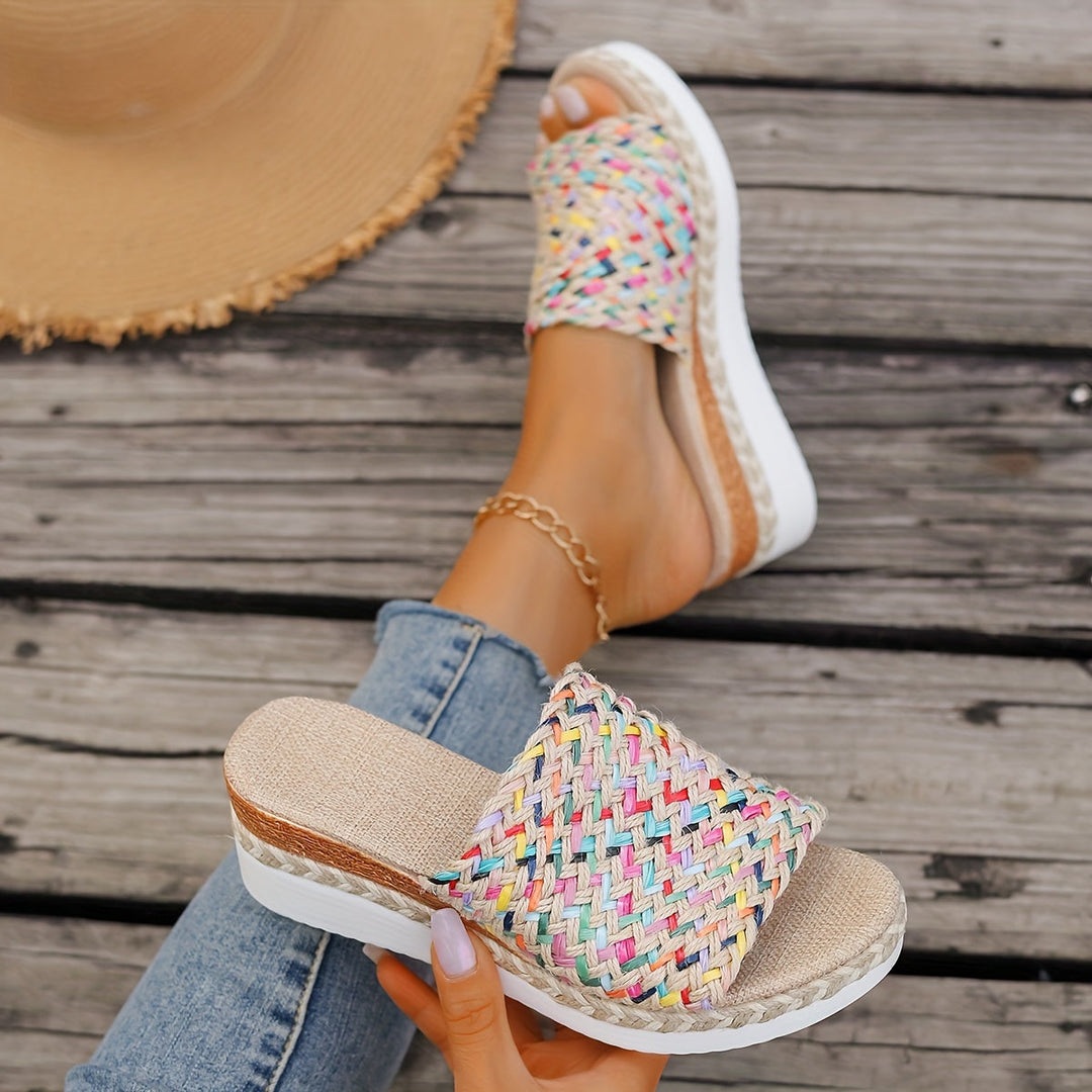 Solari | Woven Wedge Sandals