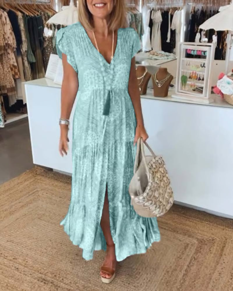 Charlotte™ | Elegant V-Neck Dress