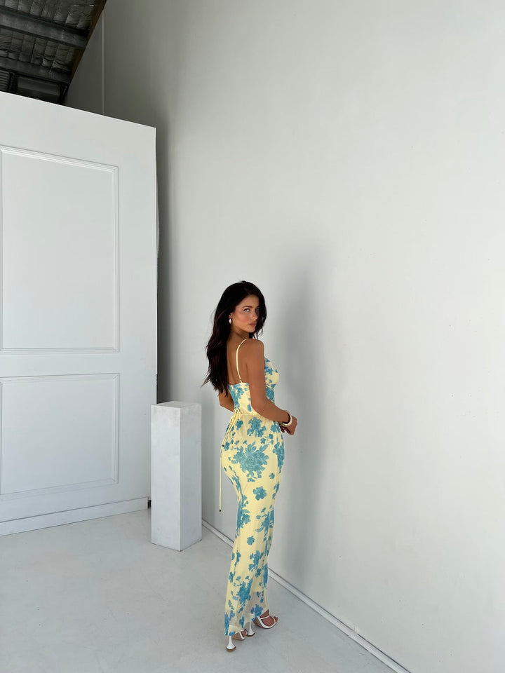 Aisling | Elegant Sleeveless Floral Maxi Dress