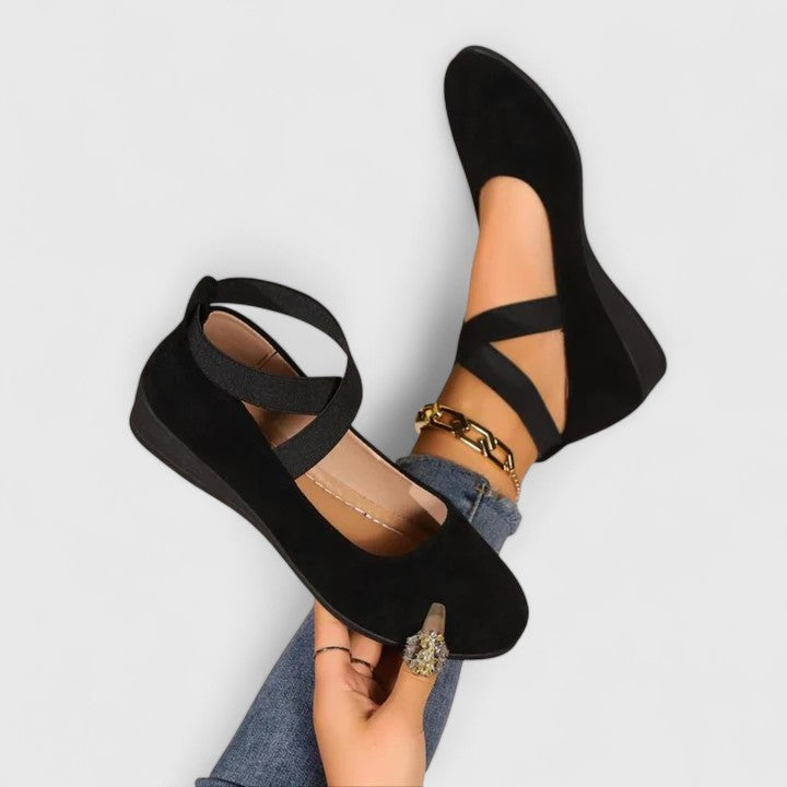 Stella | Women's Cross-Strap Ballet Flats