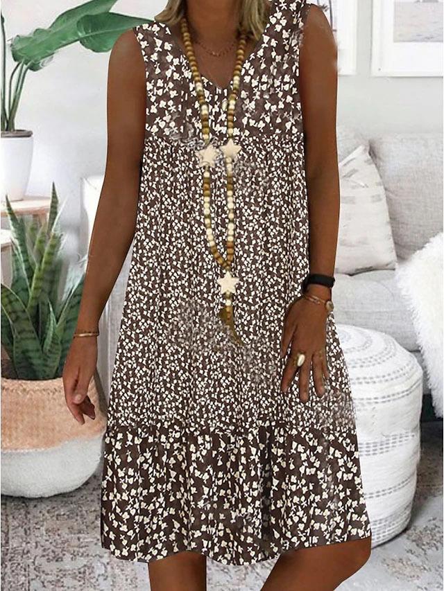 Acacia™ | Sleeveless Floral V-Neck Dress