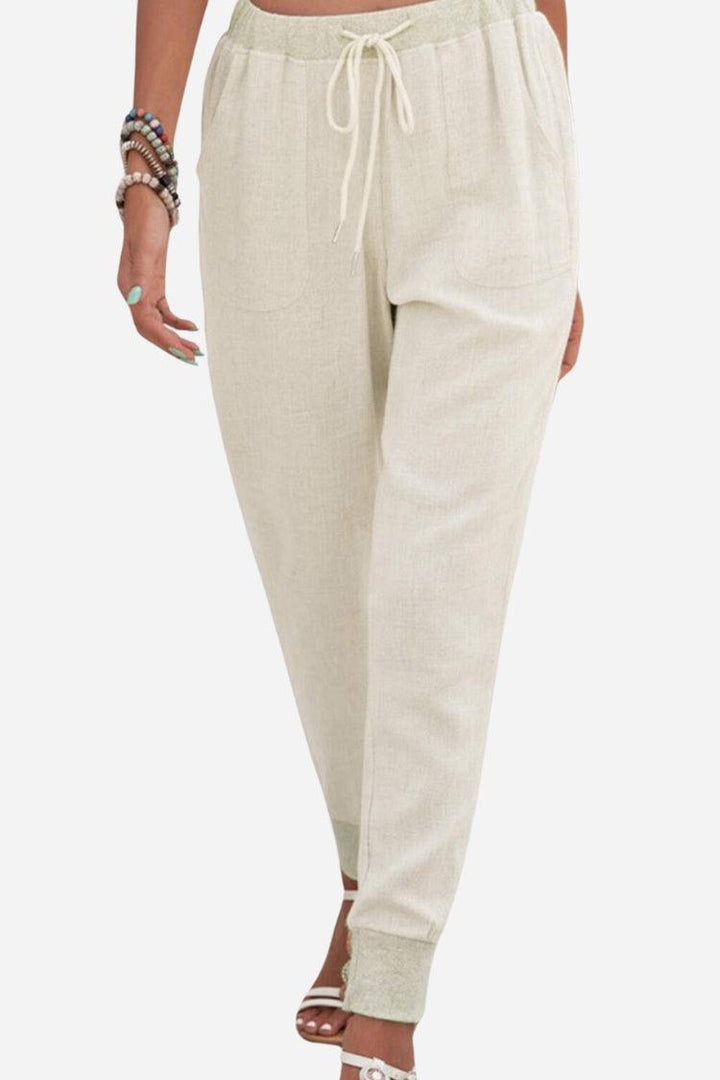 Bali | Women's Elastic Ankle Pants Drawstring Waist Casual