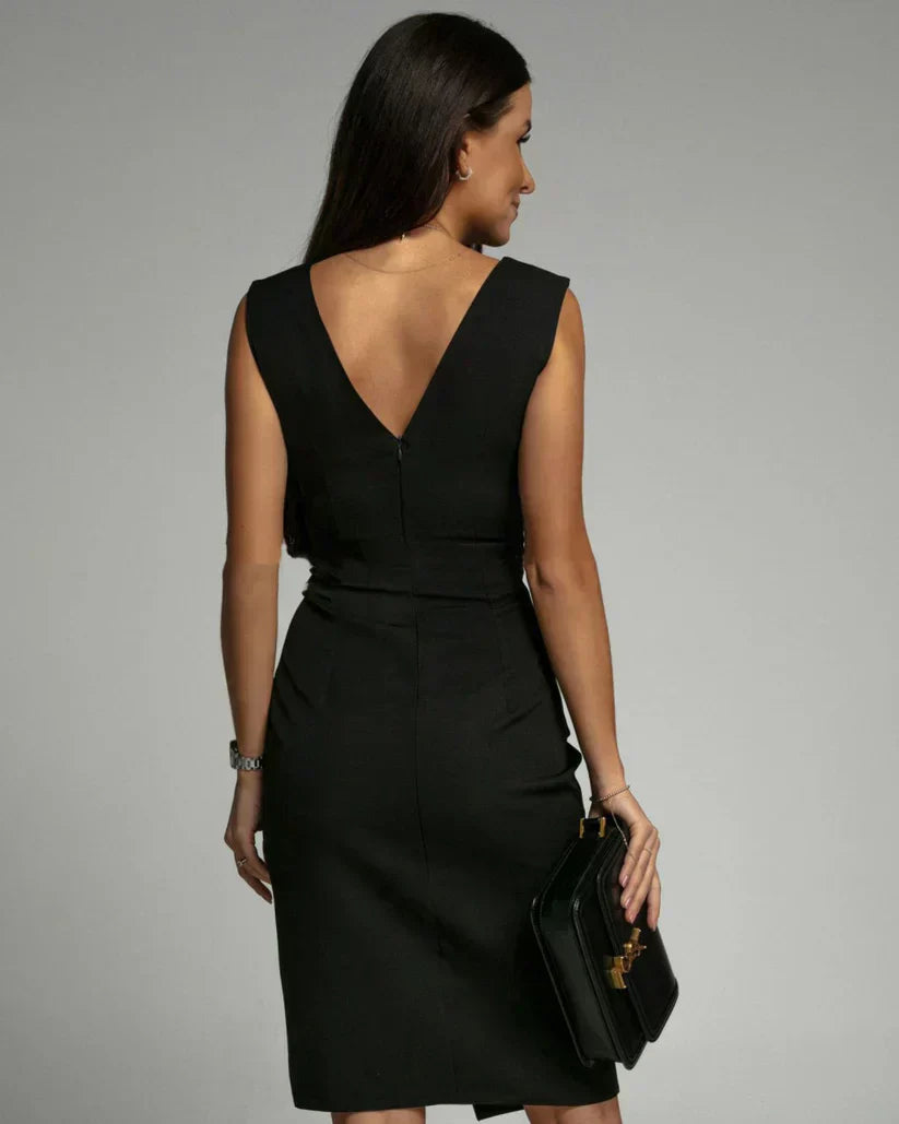 Moana | Pleated V-Neck Dress