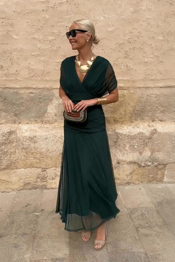 Bella™ | Elegant V-neck Fantasy Party Maxi Dress