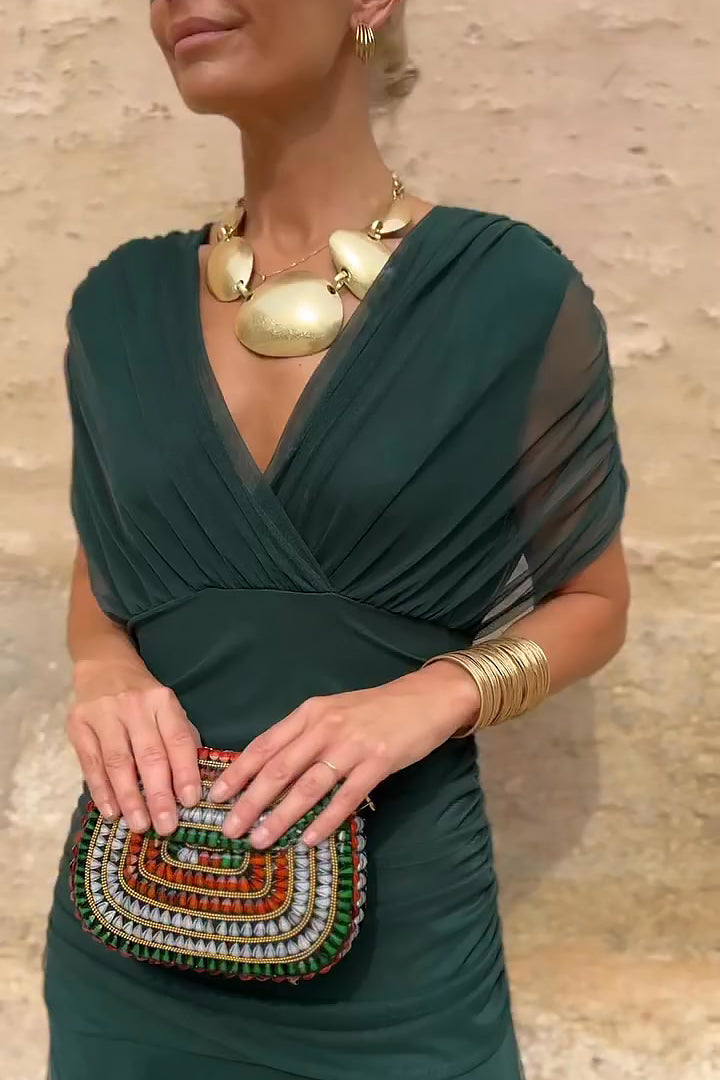 Bella™ | Elegant V-neck Fantasy Party Maxi Dress