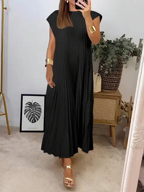 Simone | Lightweight and Refined Pleated Dress