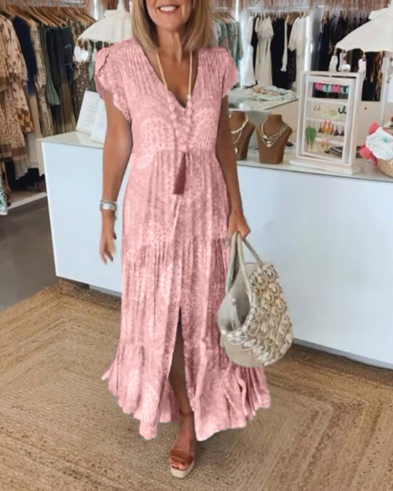 Charlotte™ | Elegant V-Neck Dress