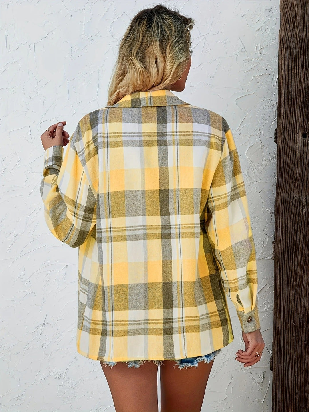 Sadie | Women's Plaid Flannel Long Sleeve Button Up Shirt