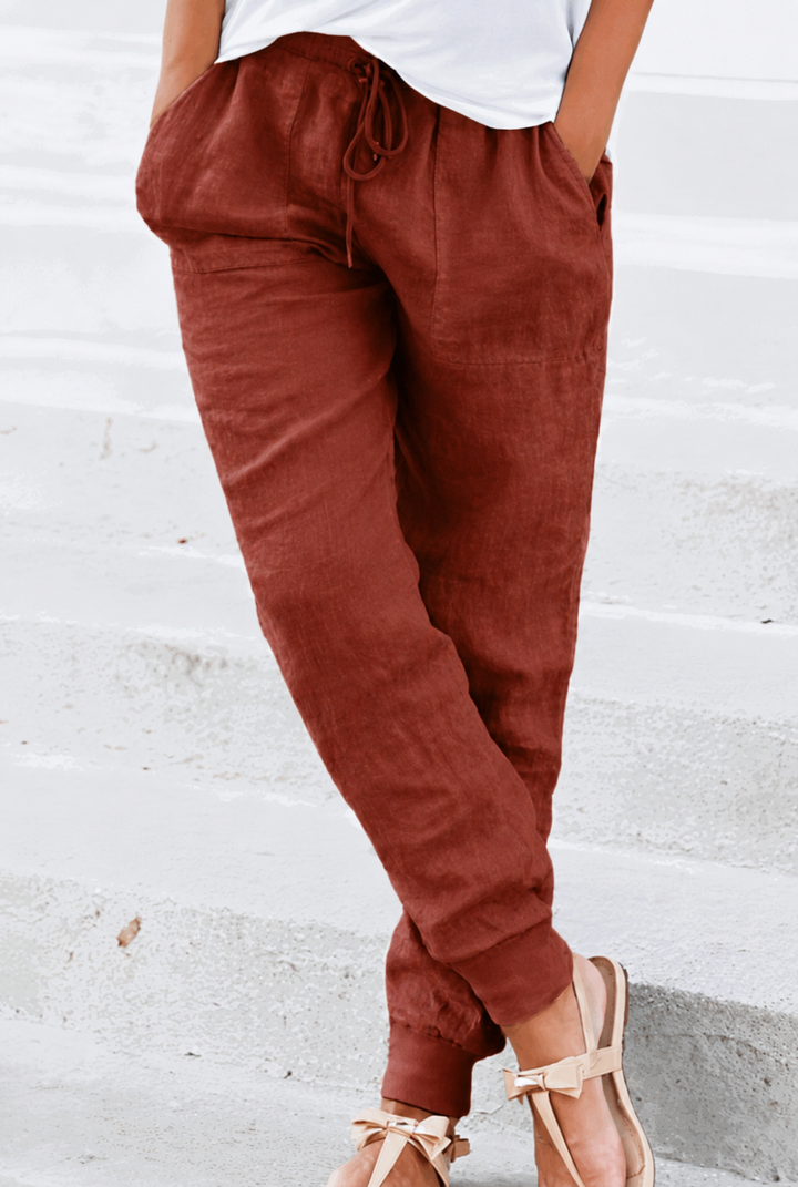 Bali | Women's Elastic Ankle Pants Drawstring Waist Casual