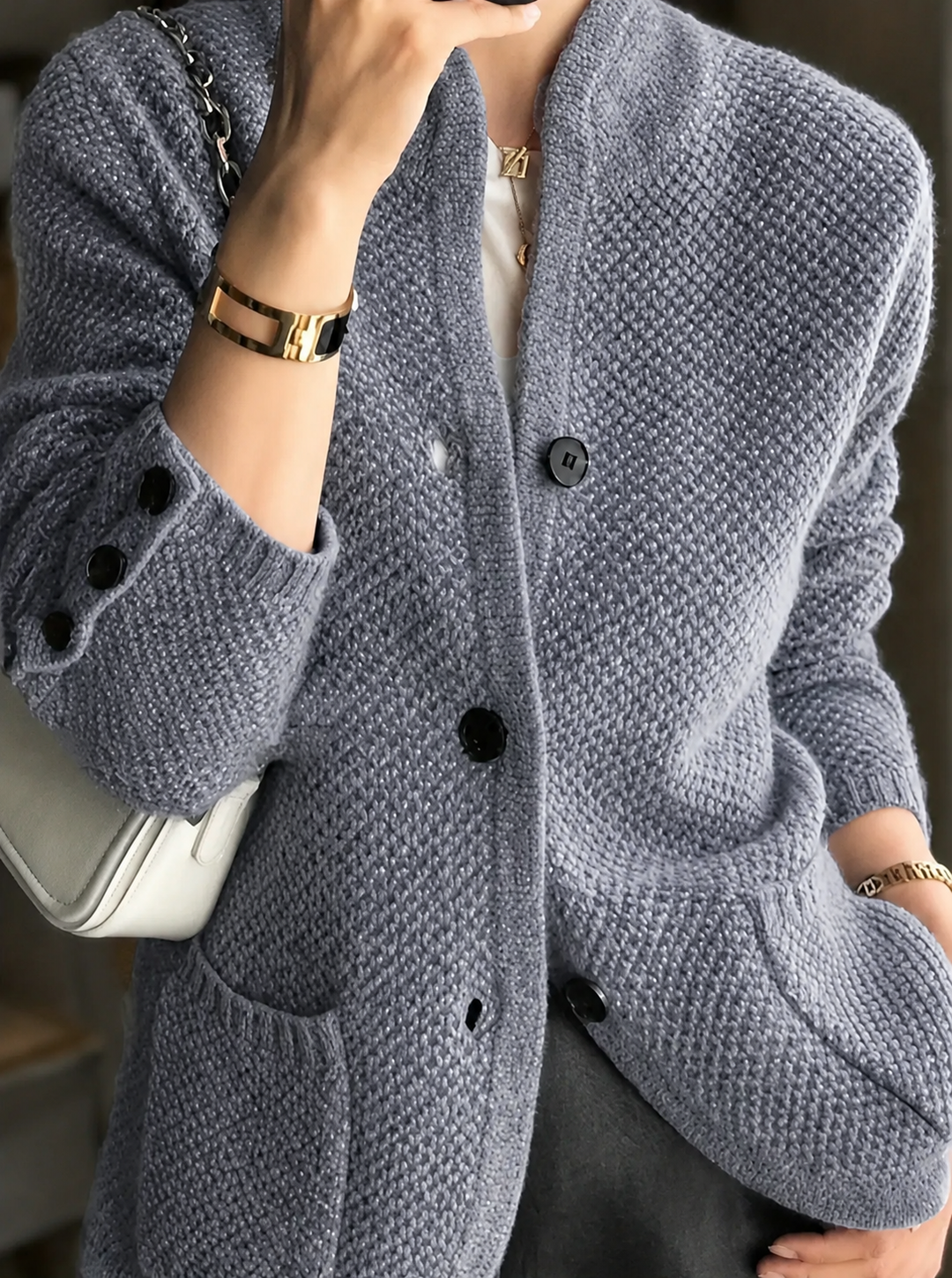 Niamh | Women's Button Front Long Sleeve Cardigan
