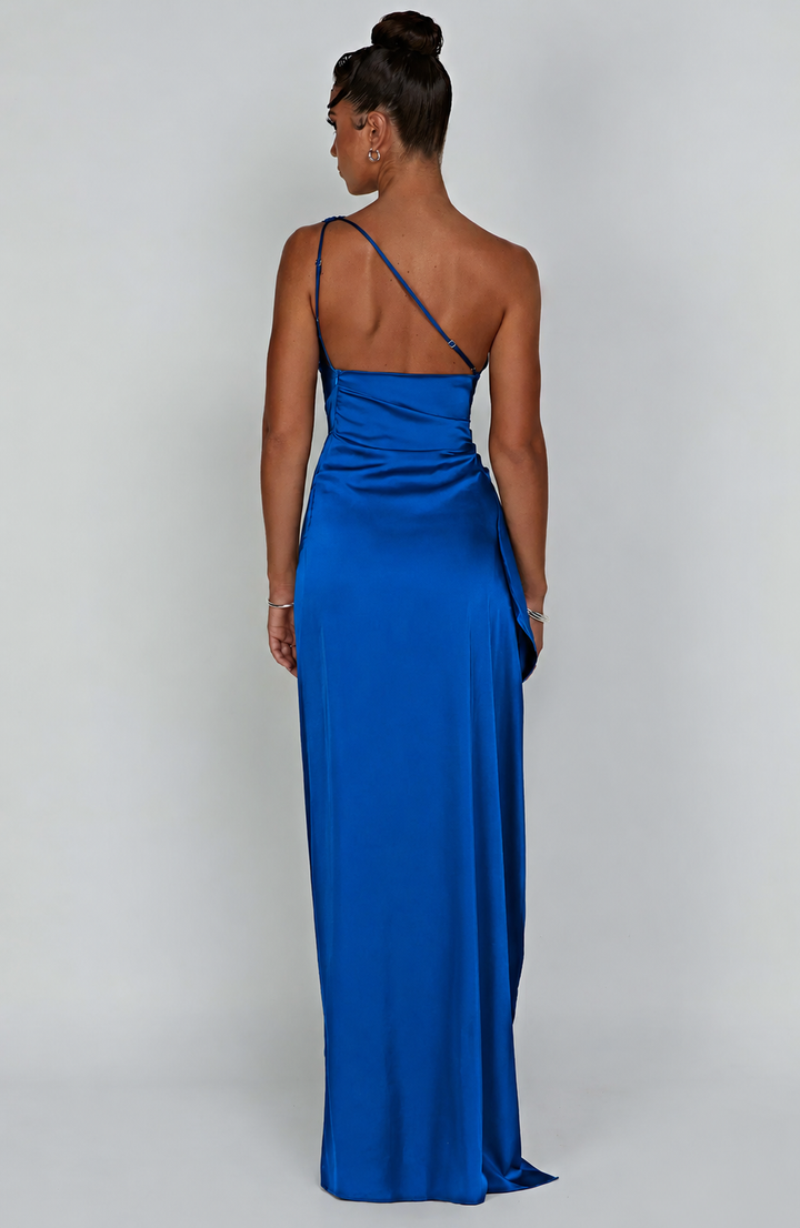 Thalia | Women's One Shoulder Slit Maxi Dress
