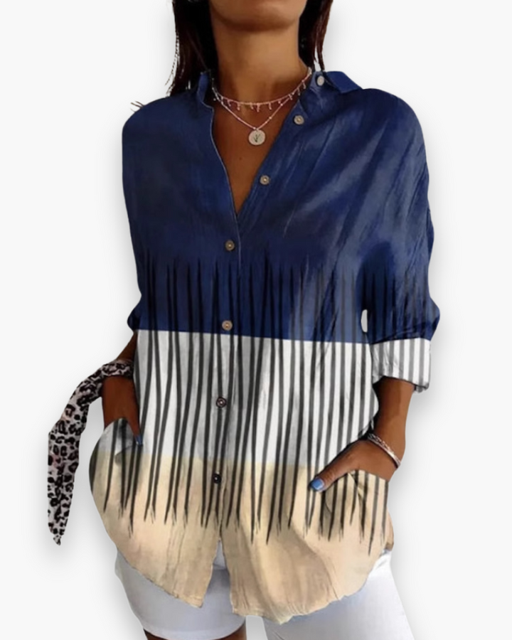 Nova | Women's Printed Long Sleeve Button Up Shirt