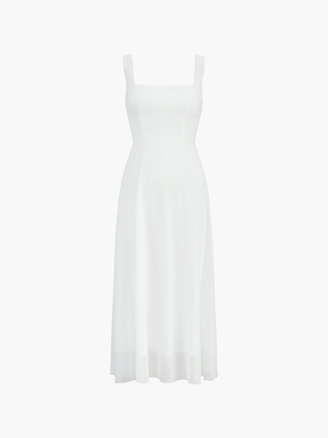 Marcia | Women's Square Neck Sleeveless A-Line Midi Dress