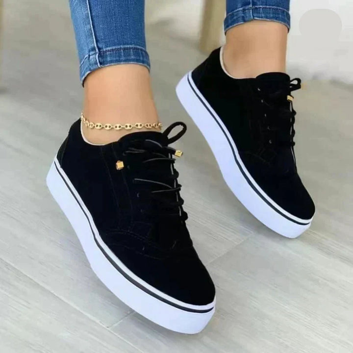 Billie | Women's Flatform Sneakers Lace Up Brogue Detail Casual Shoes