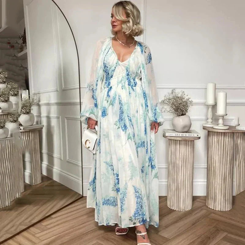 Nora™ | Blue Ocean Maxi Dress