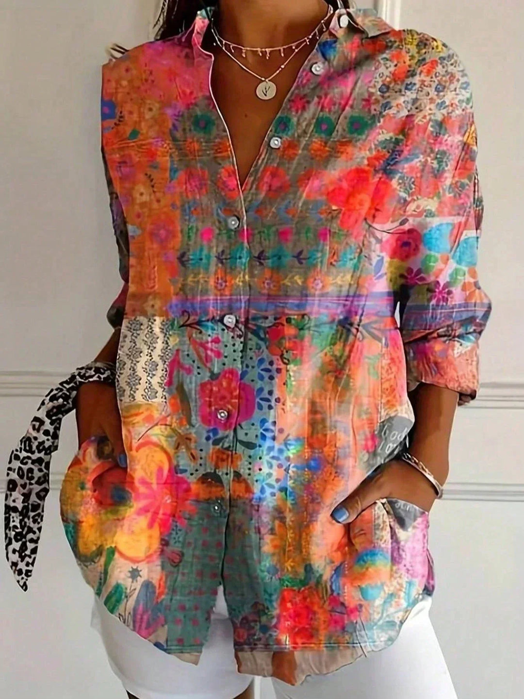 Ashleigh™ | Stylish Colorful Pattern Blouse