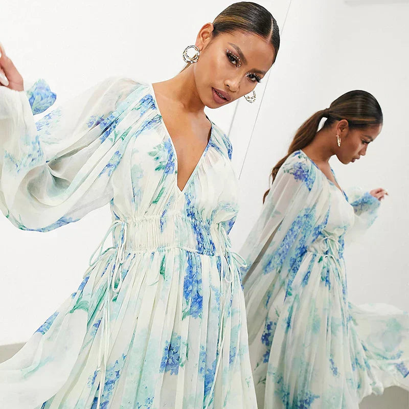 Nora™ | Blue Ocean Maxi Dress