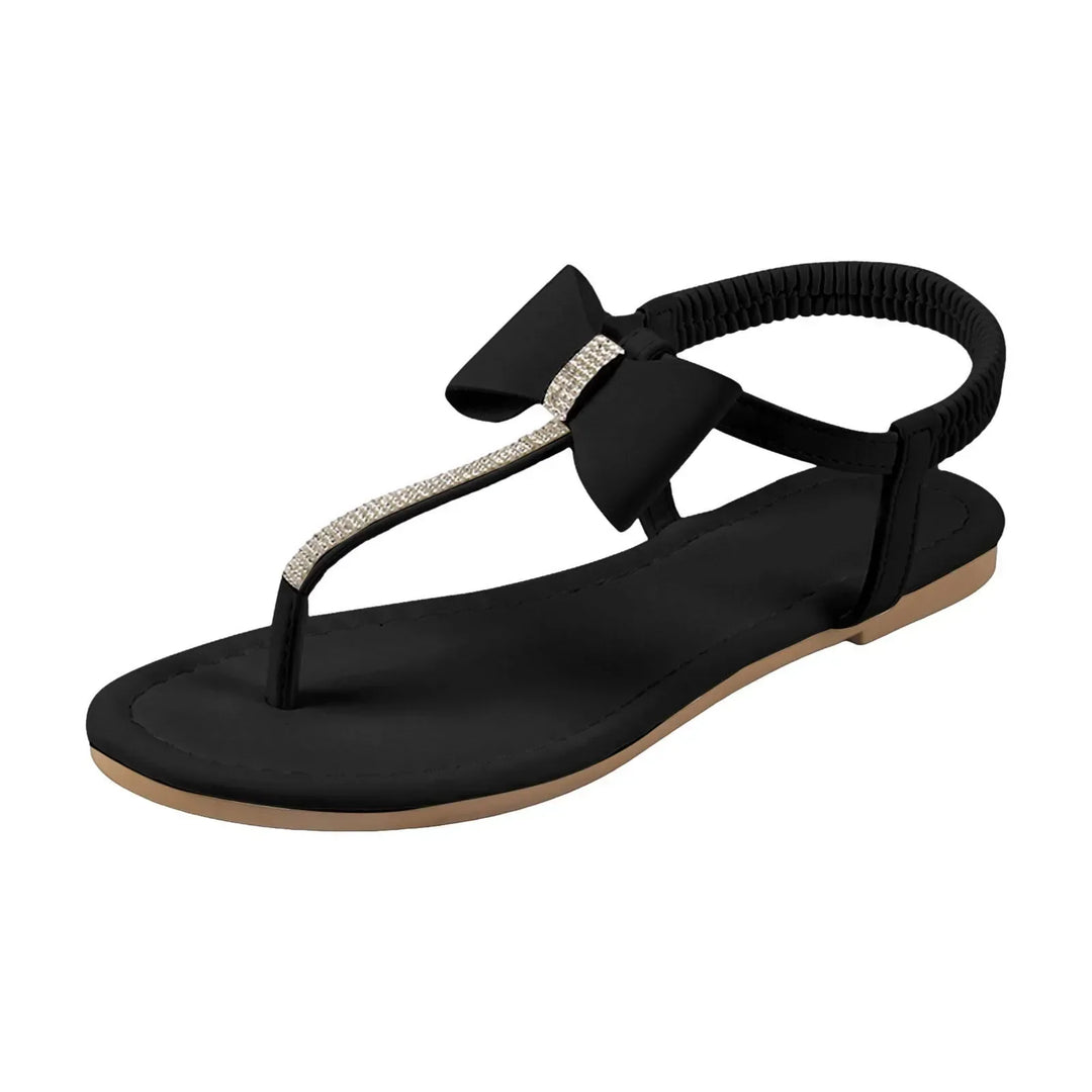 Amara Rhinestone Bow Sandals