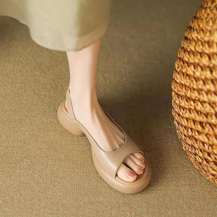 Ava Platform Sandals – Women’s Low Heel Open-Toe Slip-Ons