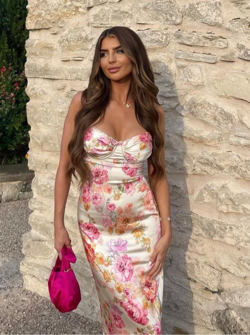 Selene™ | Charming Spaghetti Strap Floral Dress
