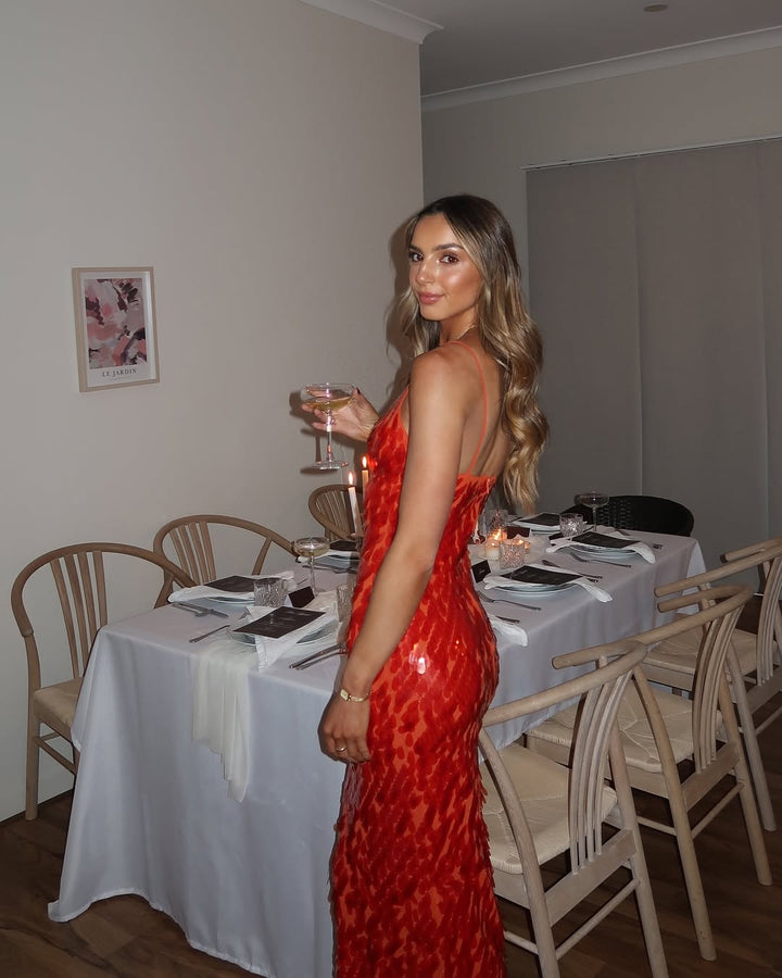 Kalea™ | Glitter Sequins Backless Strap Dress