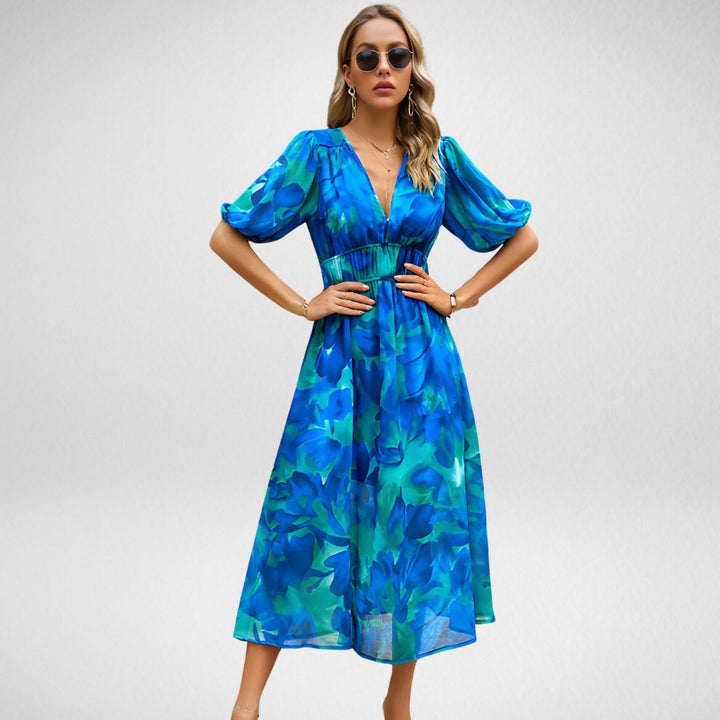 Dhalia | Charming Dress with V-Neckline