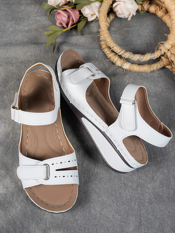 Georgina™ | Wedge Platform Sandals with Adjustable Strap
