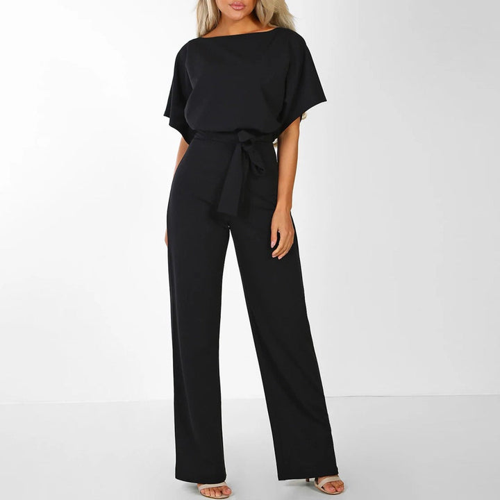 Celeste | Women's Wide Leg Jumpsuit with Belt Batwing Sleeve