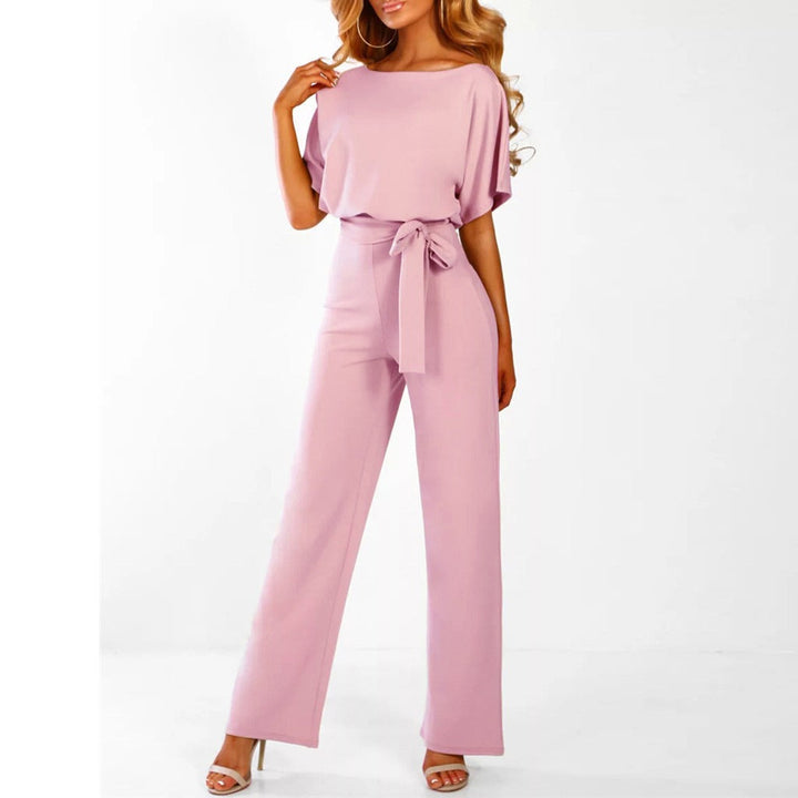 Celeste | Women's Wide Leg Jumpsuit with Belt Batwing Sleeve
