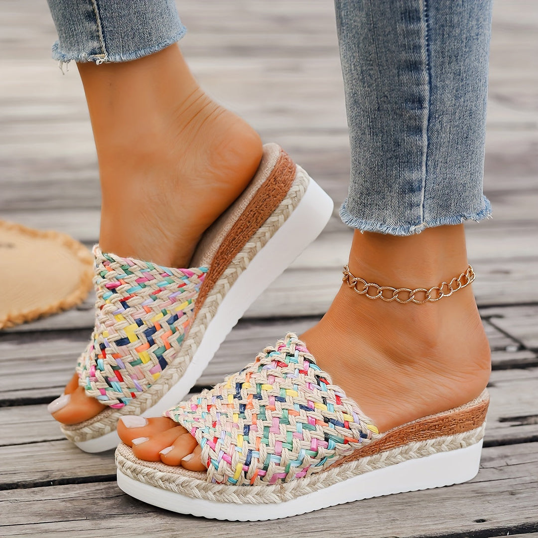 Solari | Woven Wedge Sandals