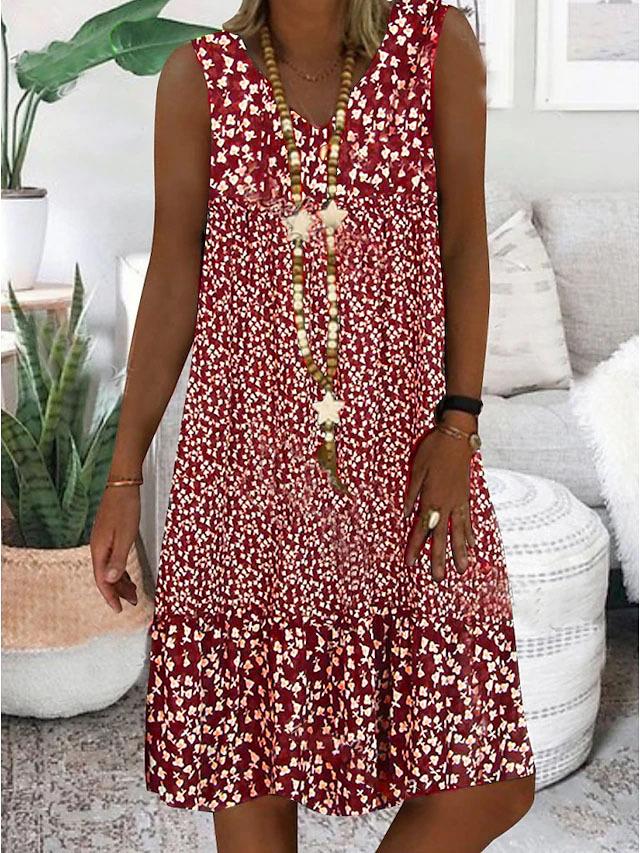 Acacia™ | Sleeveless Floral V-Neck Dress