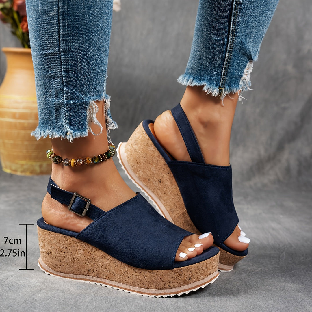 Luna | Platform Buckle Sandals - EVA shock absorbing sole