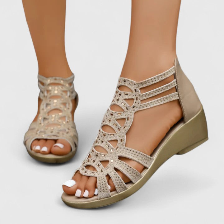 Bellerose | Women's Strappy Embellished Flat Sandals