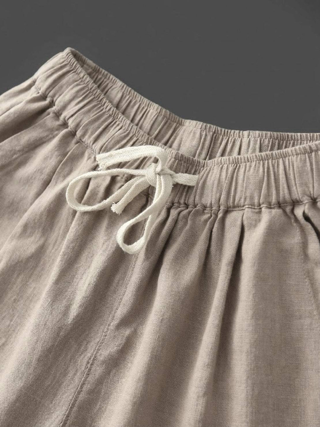 River | Women's Linen Drawstring Pants Relaxed Tapered Fit