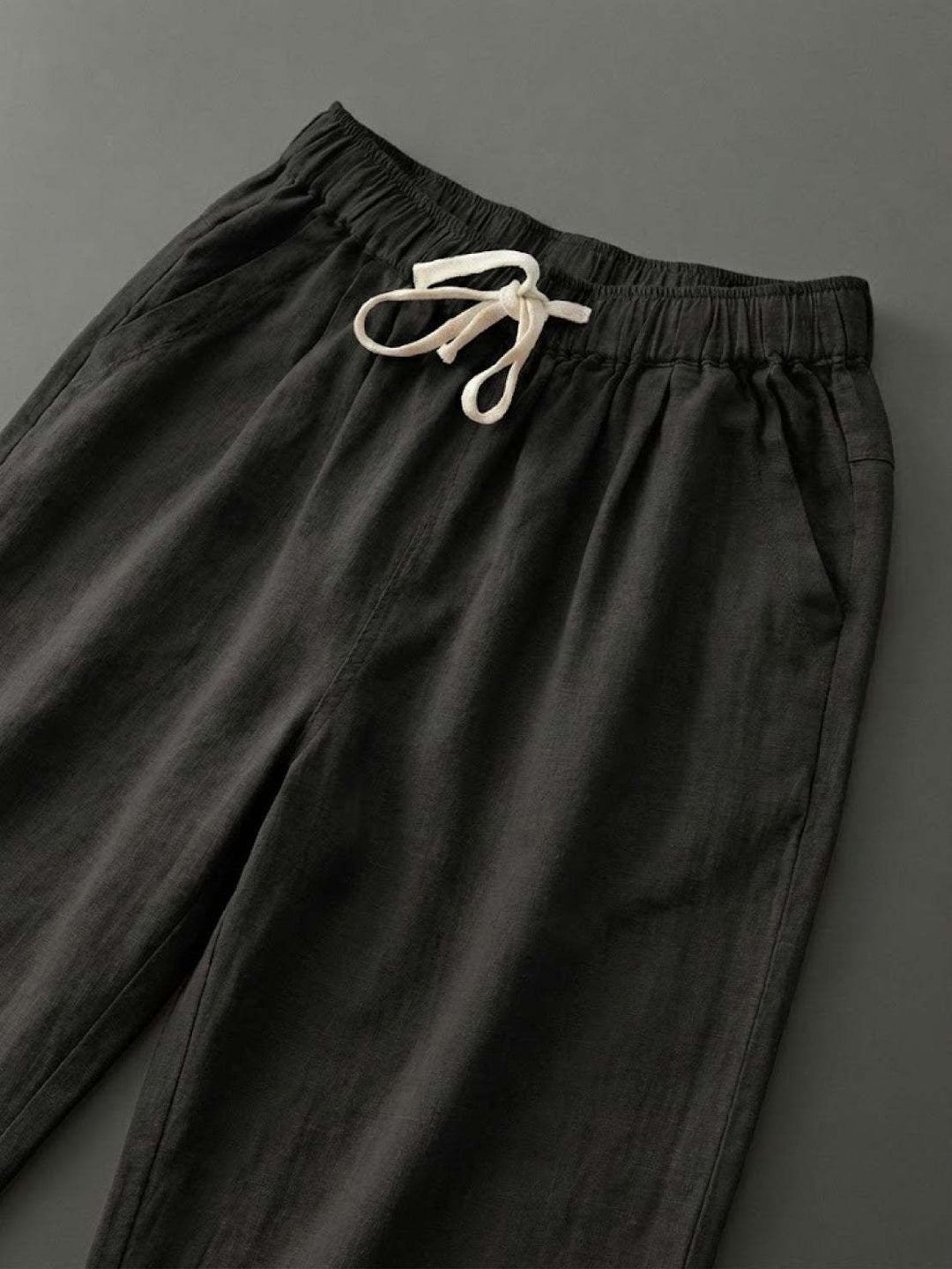 River | Women's Linen Drawstring Pants Relaxed Tapered Fit
