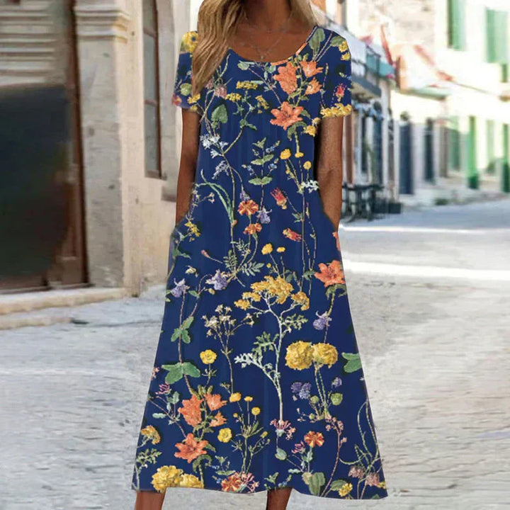 Briar | Women's Floral Short Sleeve Midi Dress