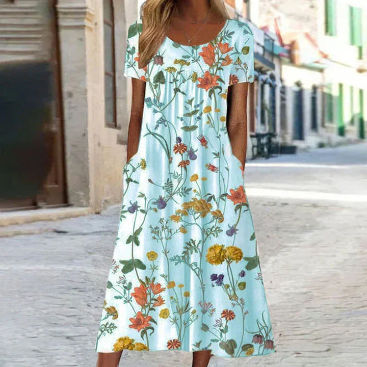 Briar | Women's Floral Short Sleeve Midi Dress