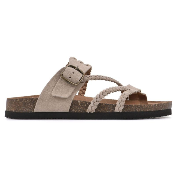Bronte | Women's Braided Buckle Flat Sandals