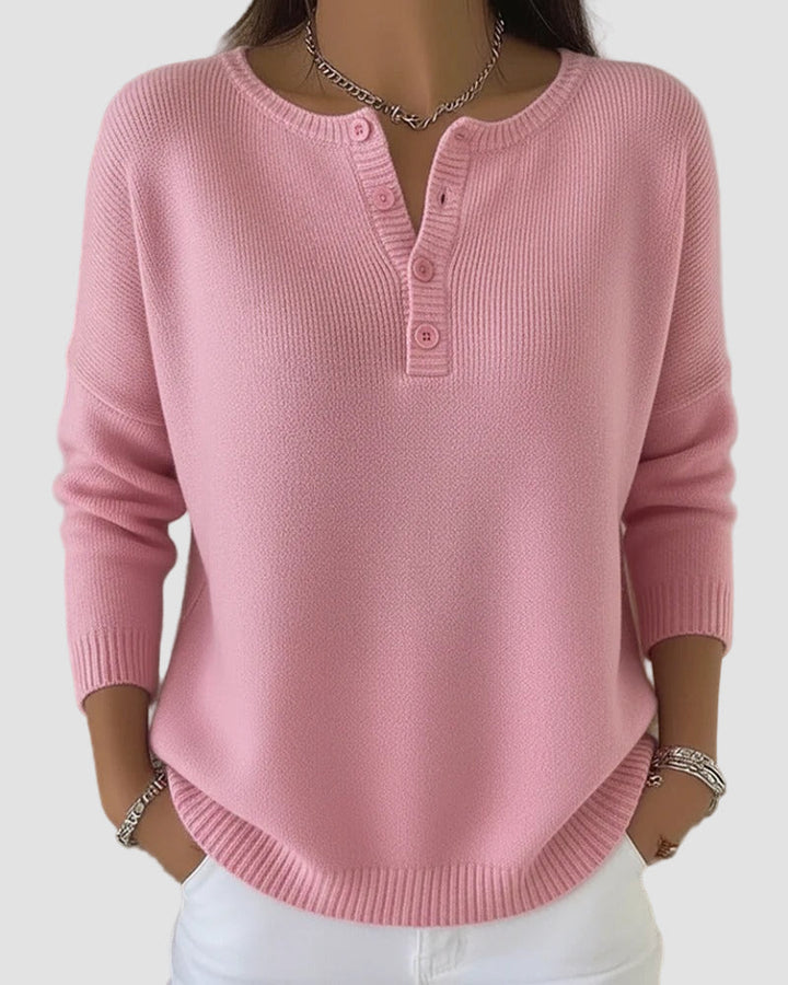Bronwen | Women's Long Sleeve Henley Sweater