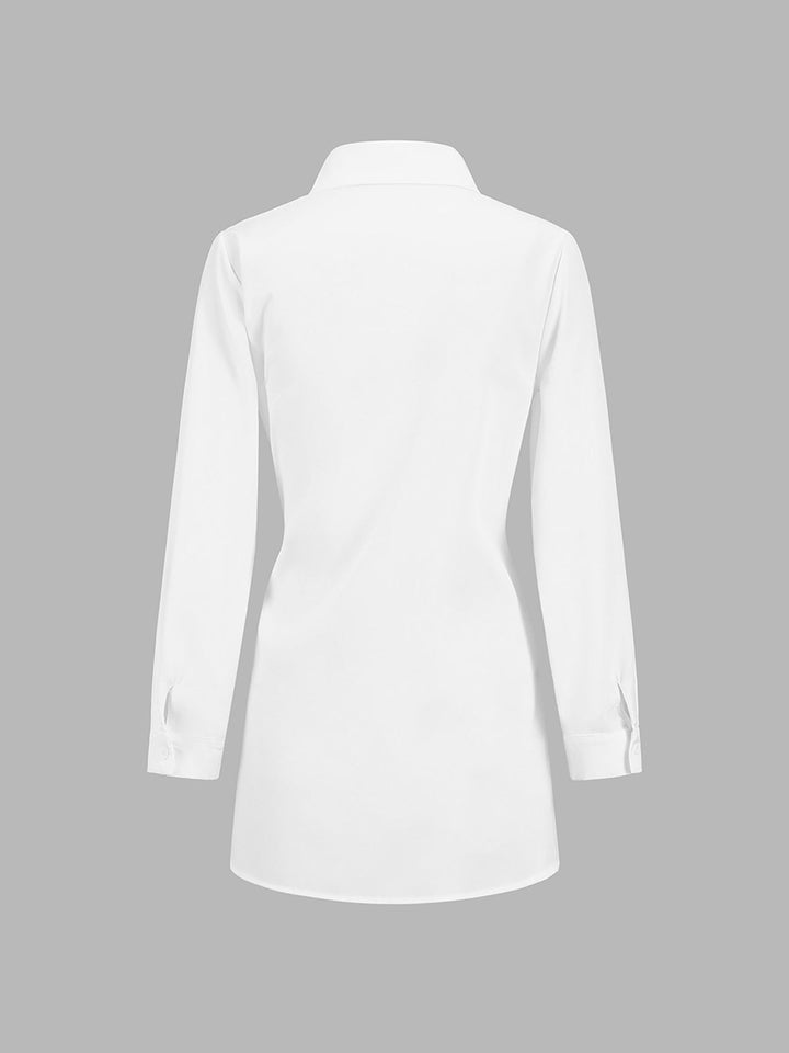 Audrey | Women's Tie Front Button Down Long Sleeve Shirt