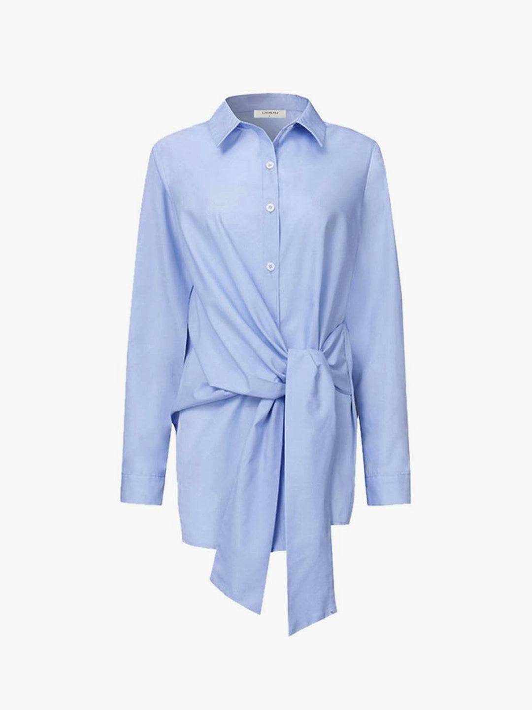 Audrey | Women's Tie Front Button Down Long Sleeve Shirt