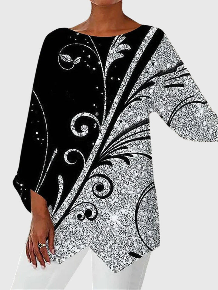 Calliope | Women's Butterfly Print Asymmetric Top