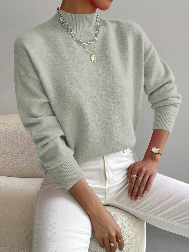 Camille | Women's Mock Neck Long Sleeve Sweater
