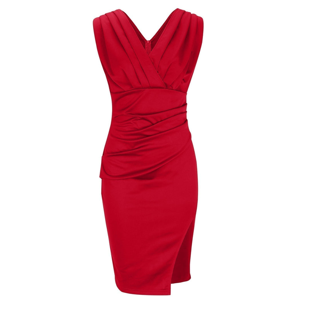 Cassia | Women's V-Neck Sleeveless Fitted Dress