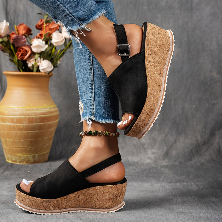 Luna | Platform Buckle Sandals - EVA shock absorbing sole