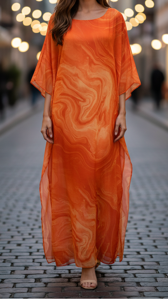 Aurelia | Women's Chiffon Maxi Dress Flowing Kaftan Evening Dress