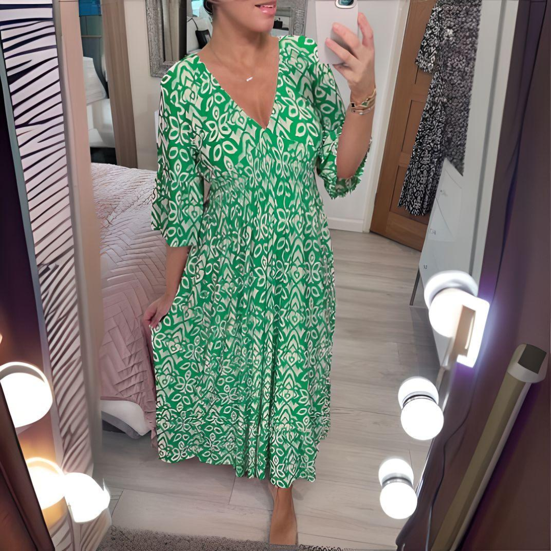 Malina™ | Summer Flare Sleeve Long Beach Dress
